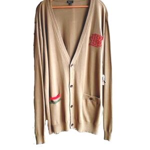 LRG Clothing & Equipment Storica Cotton British Khaki Tan Cardigan Size 3 XL